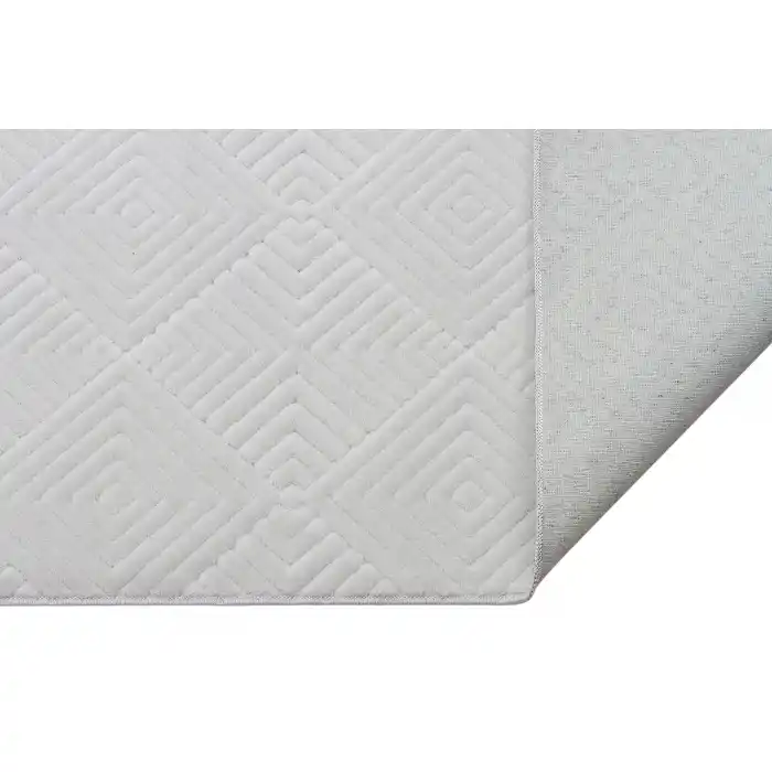 Rabbit 102 Gri Makinede Yıkanabilir Yumuşak Dokulu Dekoratif Kaymaz Tabanlı Makine Halısı