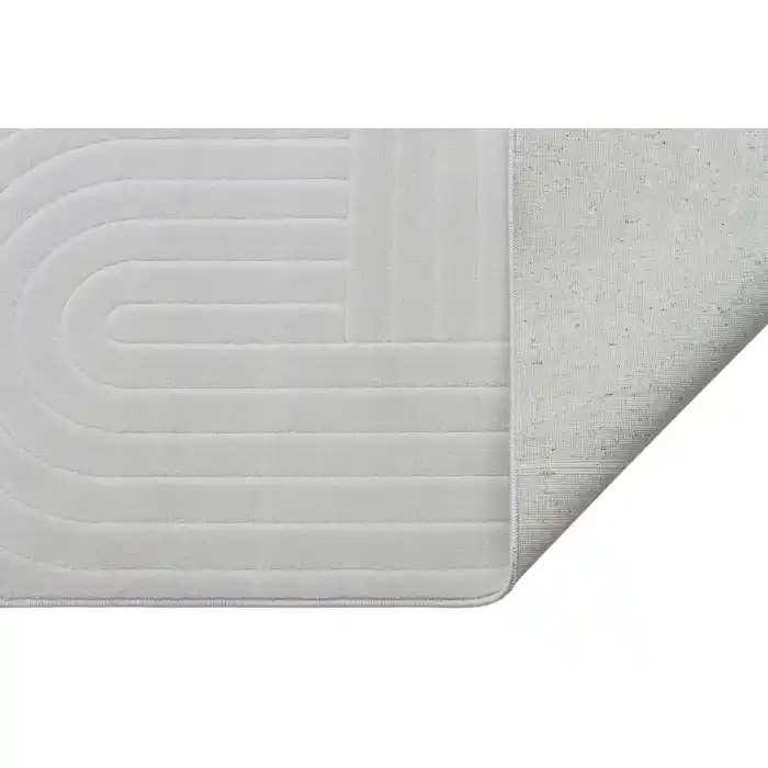 Rabbit 105 Gri Makinede Yıkanabilir Yumuşak Dokulu Dekoratif Kaymaz Tabanlı Makine Halısı