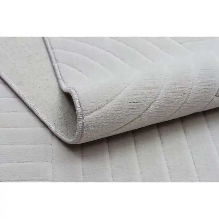 Rabbit 105 Gri Makinede Yıkanabilir Yumuşak Dokulu Dekoratif Kaymaz Tabanlı Makine Halısı