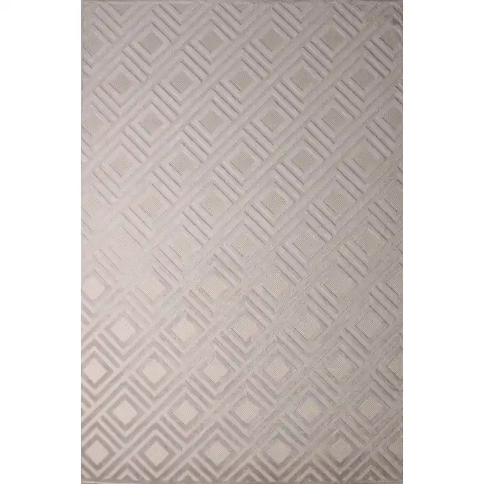 Sembol 31354B Gri Dekoratif Modern Desen Makine Halısı