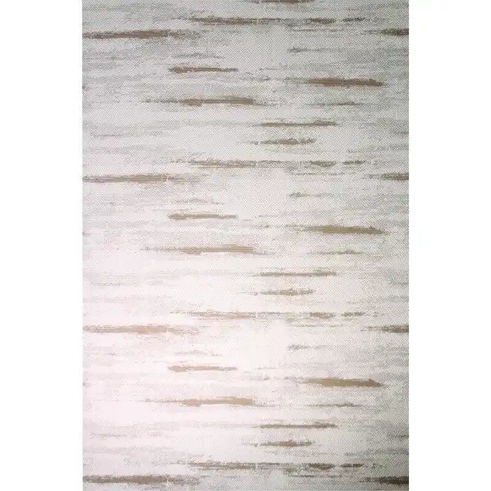 Shabby 305A Krem Kahve Yumuşak Dokulu Makine Halısı