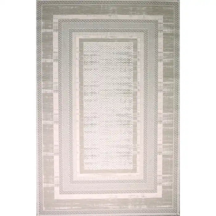 Shabby 332A Gri Bej Yumuşak Dokulu Makine Halısı