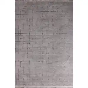 Otantik-FX 12A Gri Mavi Dekoratif Modern Kaymaz Tabanlı Makinede Yıkanabilir Halı Kilim