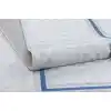 Diva 5001 Beyaz Mavi Dekoratif Modern Kaymaz Tabanlı Makine Halısı