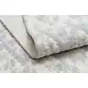 Rabbit 103 Gri Beyaz Makinede Yıkanabilir Yumuşak Dokulu Dekoratif Kaymaz Tabanlı Makine Halısı