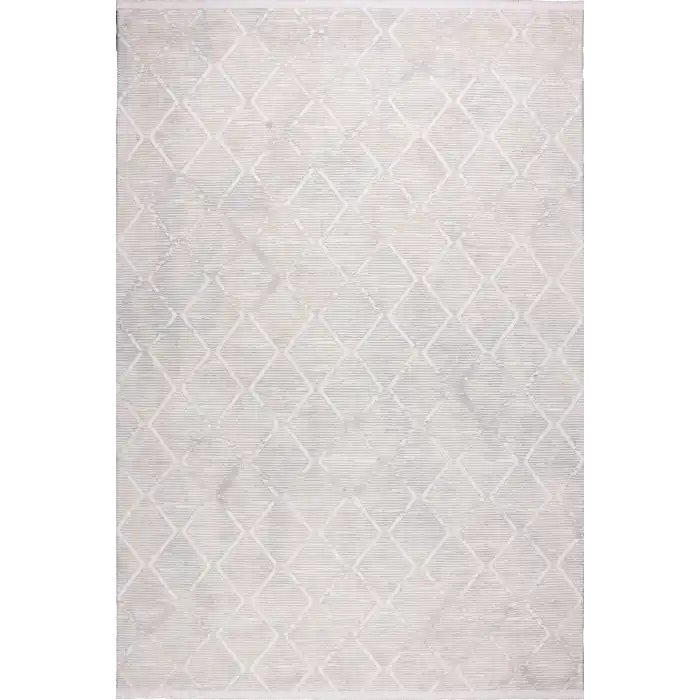 Balat 320A Beyaz Krem Dekoratif Makine Halısı