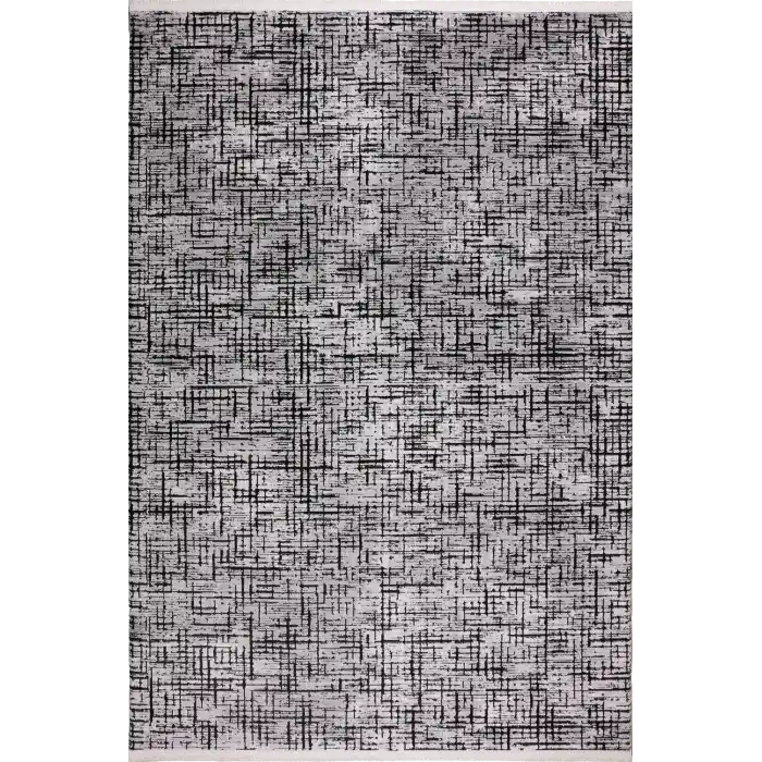 Elit 28769A Gri Siyah Akrilik Makine Halısı