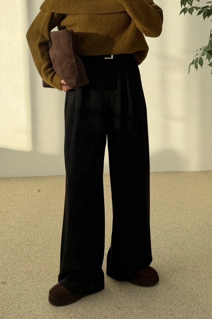 3855 KÖPRÜ DTY KEMER PANTOLON siyah