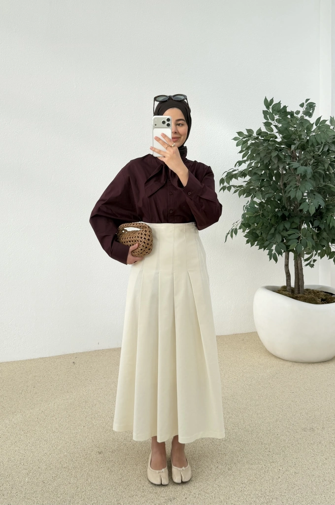 5407 FULAR YAKALI GÖMLEK MÜRDÜM