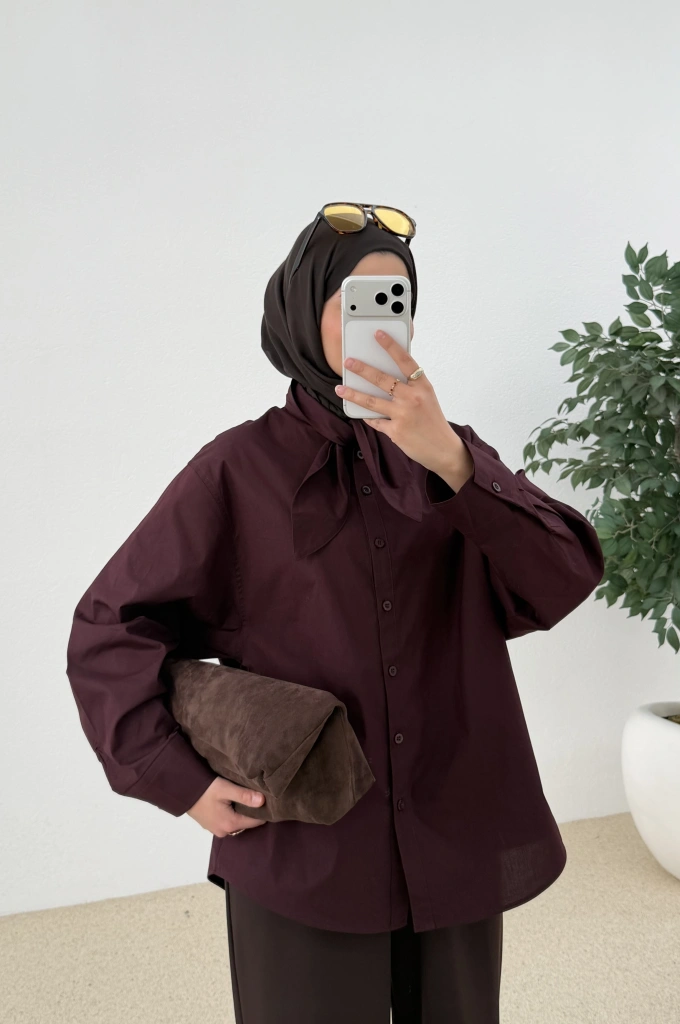 5407 FULAR YAKALI GÖMLEK MÜRDÜM