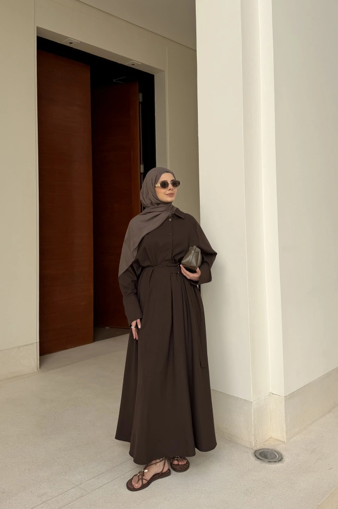 1285 KEMER DETAY ETEKLİ TAKIM KAHVE