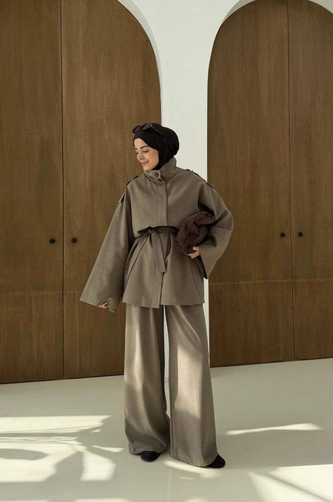 6006 DİK YAKA POLİVİSKON TAKIM VİZON