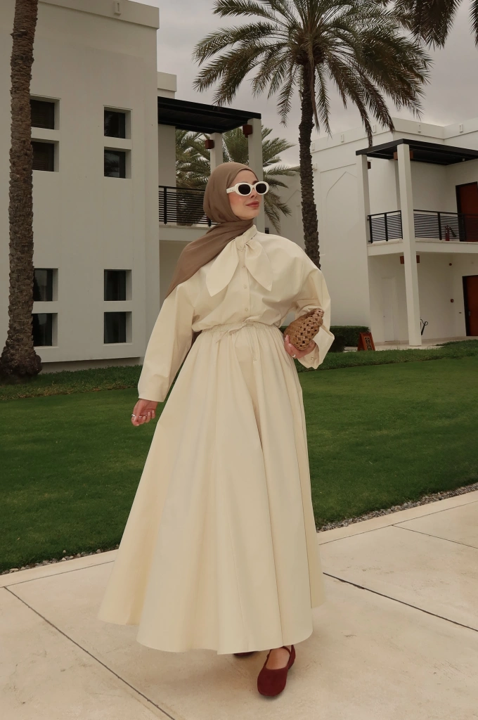 5478 FLAR DTY GÖMLEK TAKIM VANİLYA