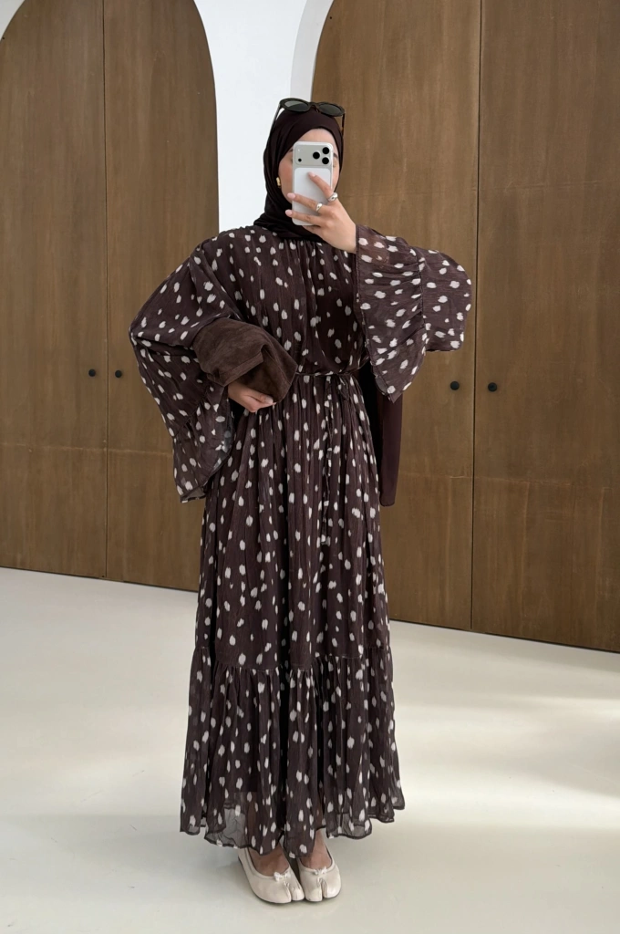 BAMBİ DESEN NİZWA ELBİSE