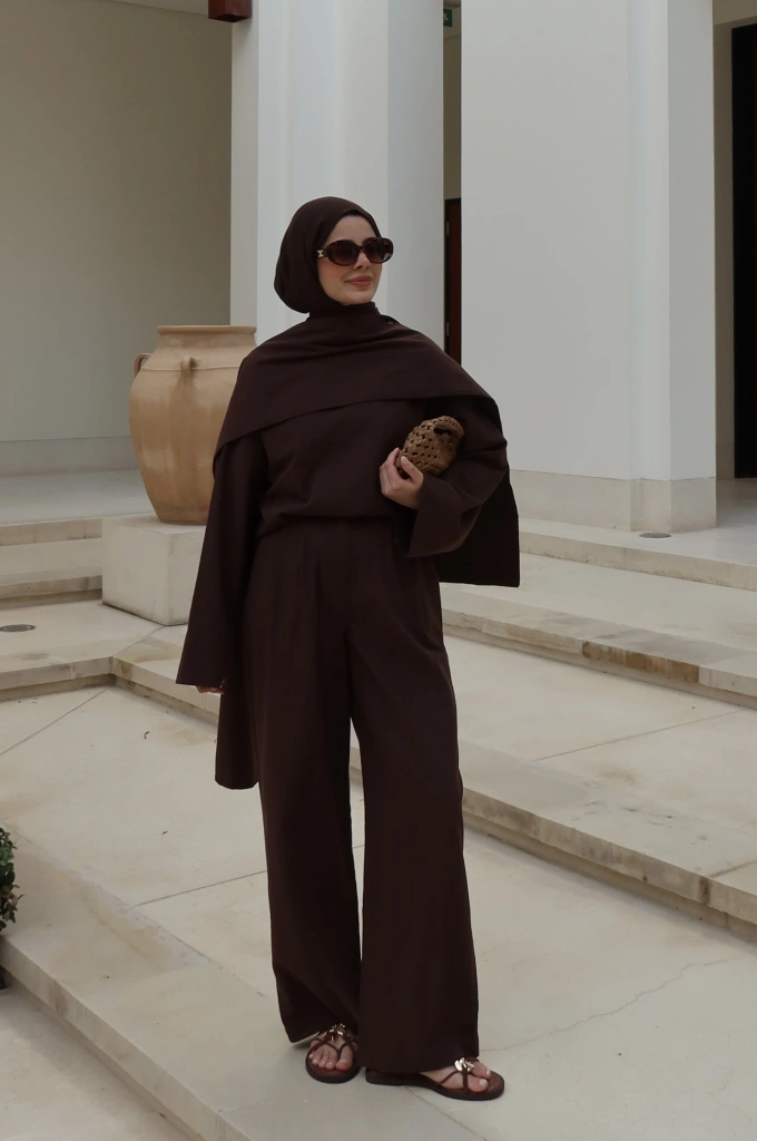 5471 *TAKIM SEYYAR ŞALLI KETEN ( ACIKAHVE)