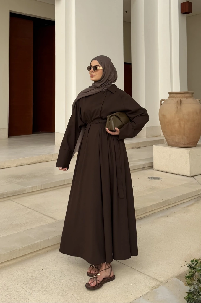 KEMER DETAY ETEKLİ TAKIM KAHVE