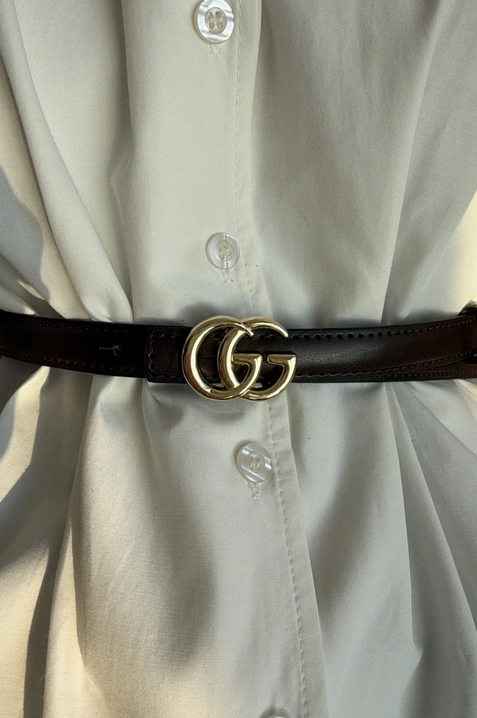 GUCCİ %100 DERİ KEMER kahve