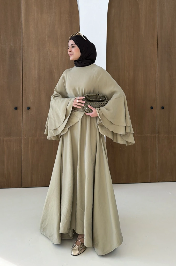 5024 GENİŞ KOL ELBİSE ÇAĞLA