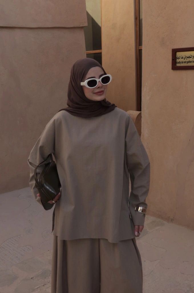 9009 BLUZ❗️KETEN BASİC vizon