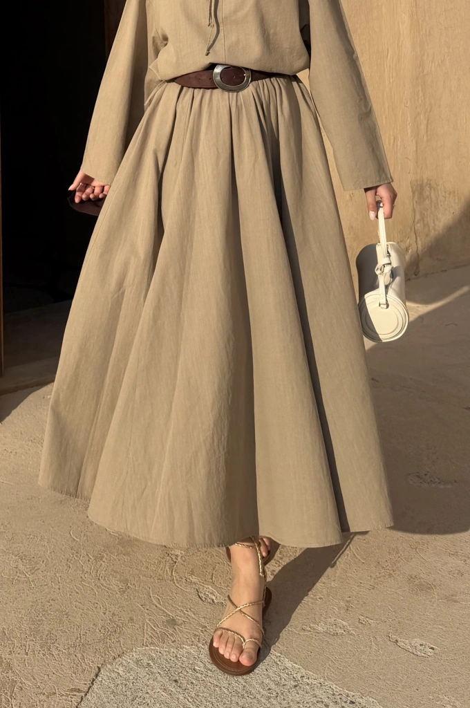 1285 VOLUMLÜ %100 PAMUK KETEK vizon