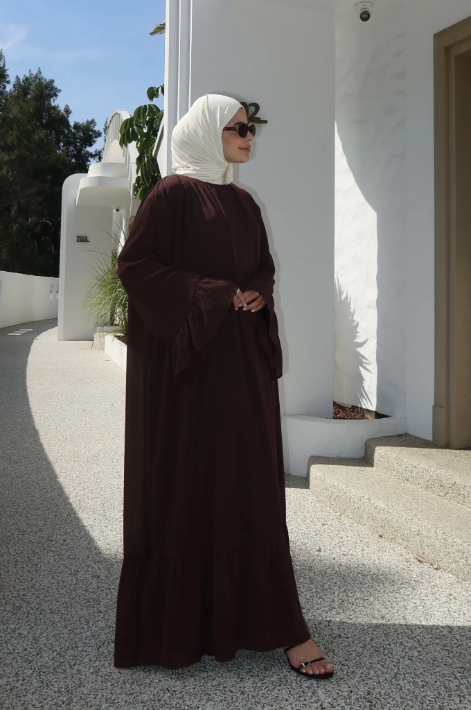 ARABİC HM ASTARLI ELBİSE (acı kahve)