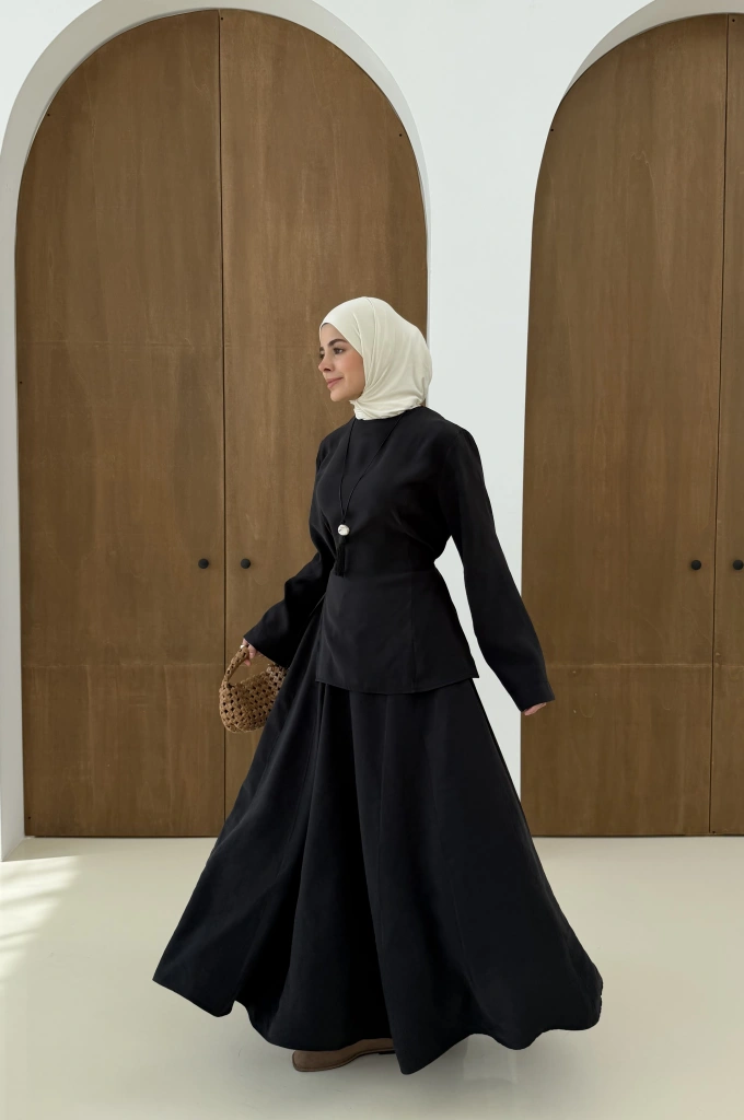 ETEKLİ YIRTMAÇLI TAKIM siyah