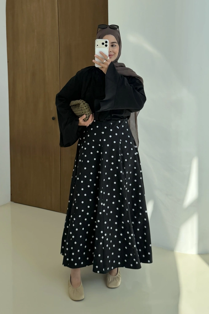 4414 PUANTİYE ETEK siyah