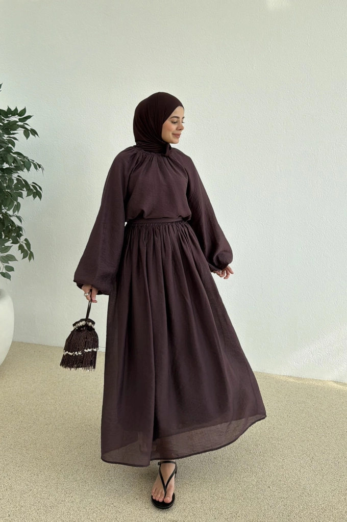 0097 POLİAMİD İKİLİ TAKIM bordo