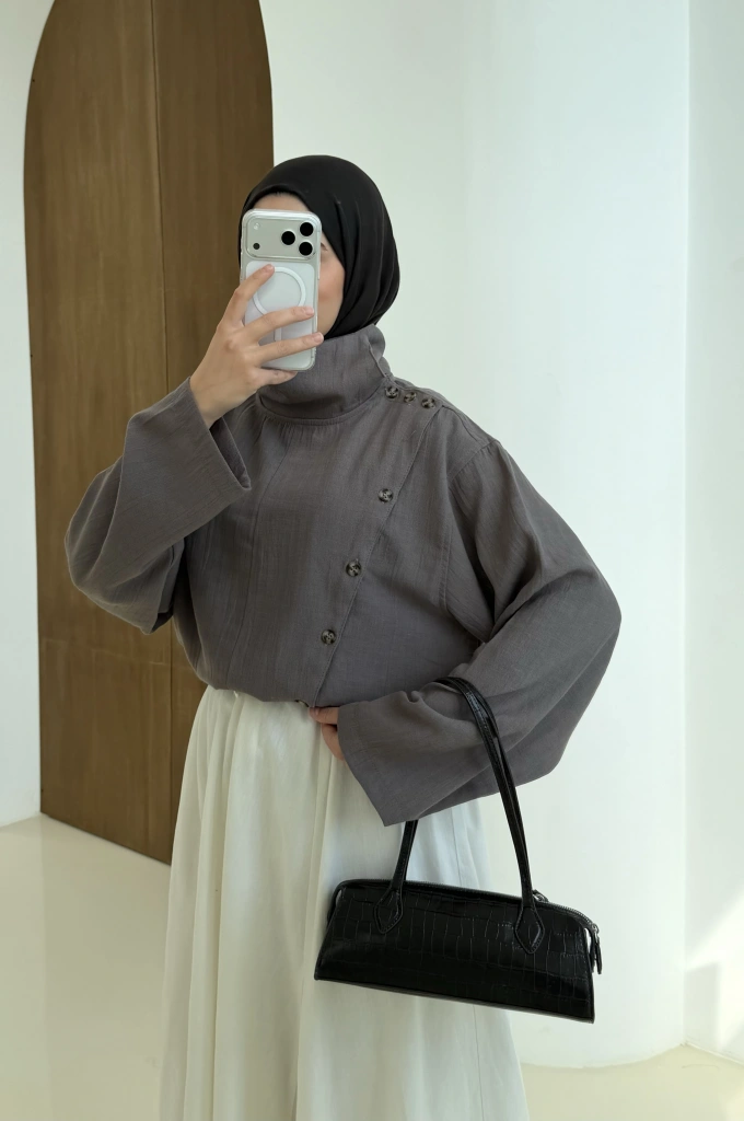 1272 YK DTY GÖMLEK KOYU VİZON