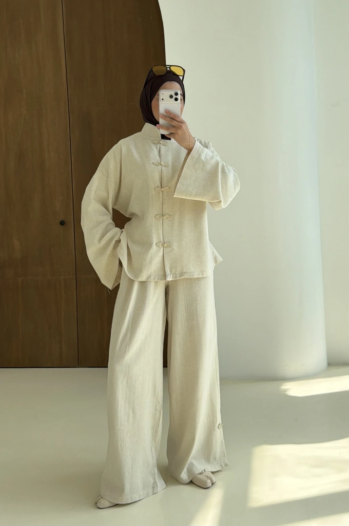 1506 KORE DÜĞME BAĞLAMA TAKIM BEJ