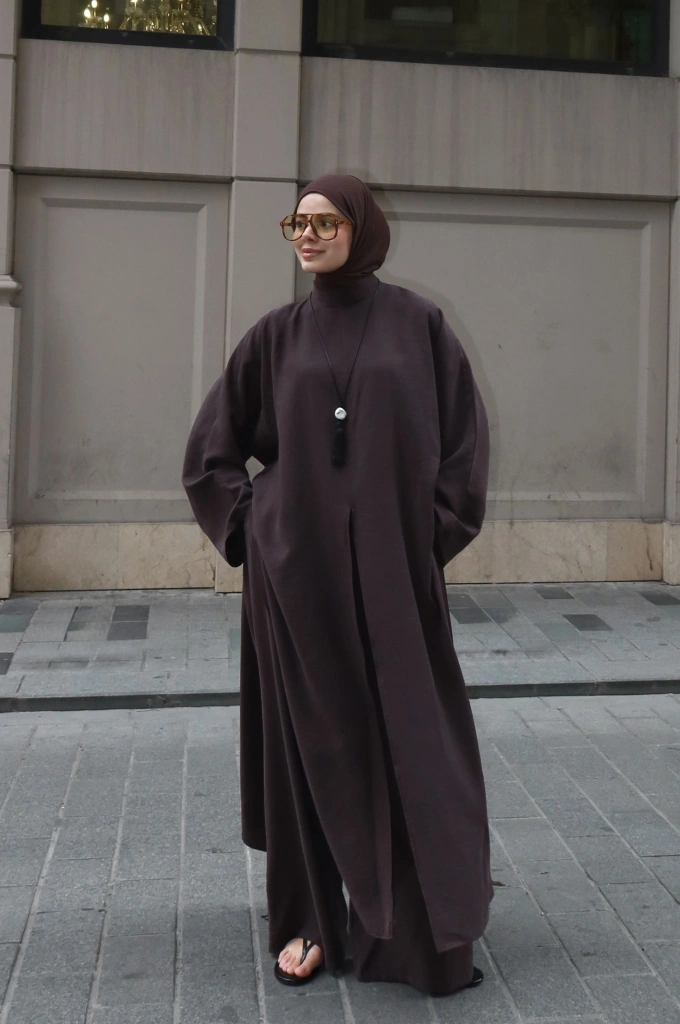 8832 FREEZE YIRTMAÇLI TAKIM KAHVE