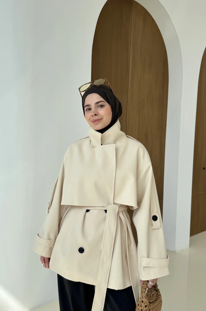 2044 Poleviskon ASTARLI TRENÇKOT vanilya