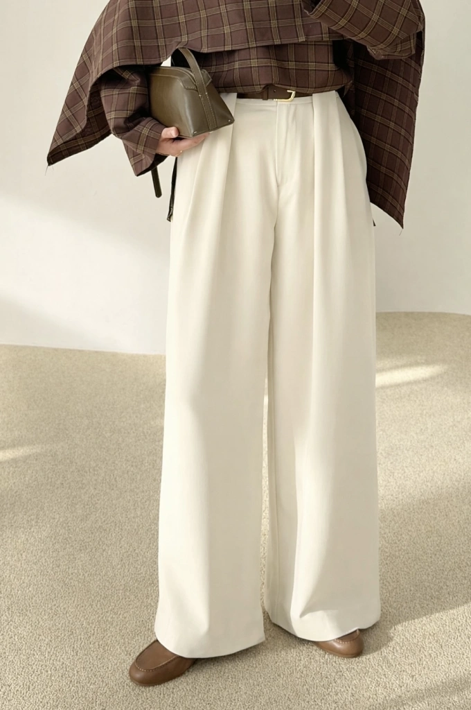 3855 KÖPRÜ DTY KEMER PANTOLON beyaz