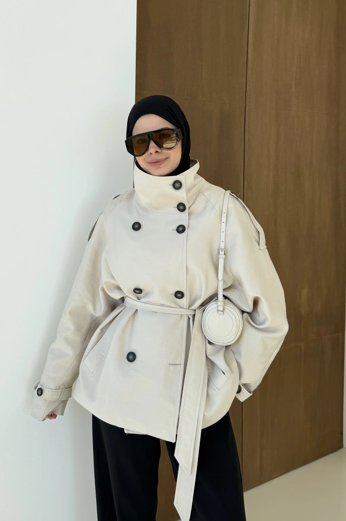 08 KRM DİK YAKA YAZLIK TRENÇKOT