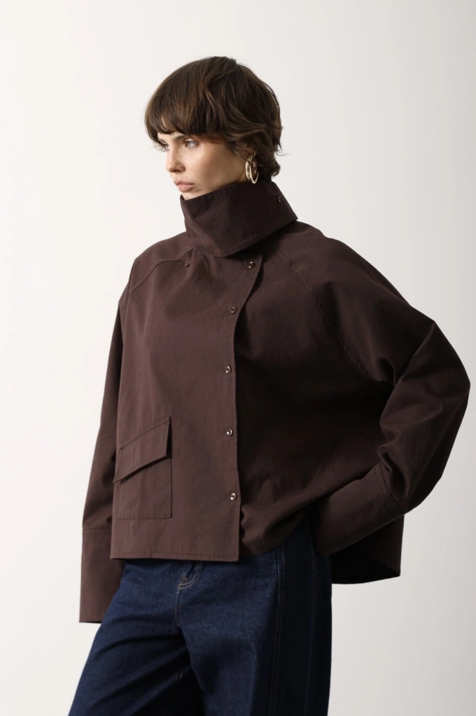 38193 MEVSİMLİK CEKET KAHVE