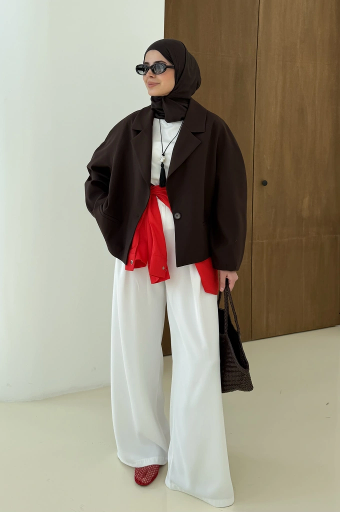 00 KRL PREMİUM CEKET BLAZER KAHVERENGİ