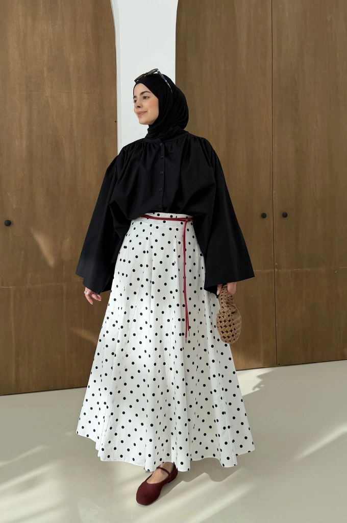 3005 PUANTİYE ETEK BEYAZ