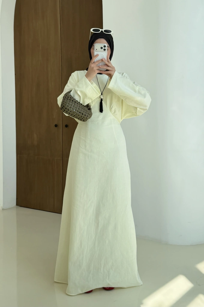 2363 BEL DTY ELBİSE SARI