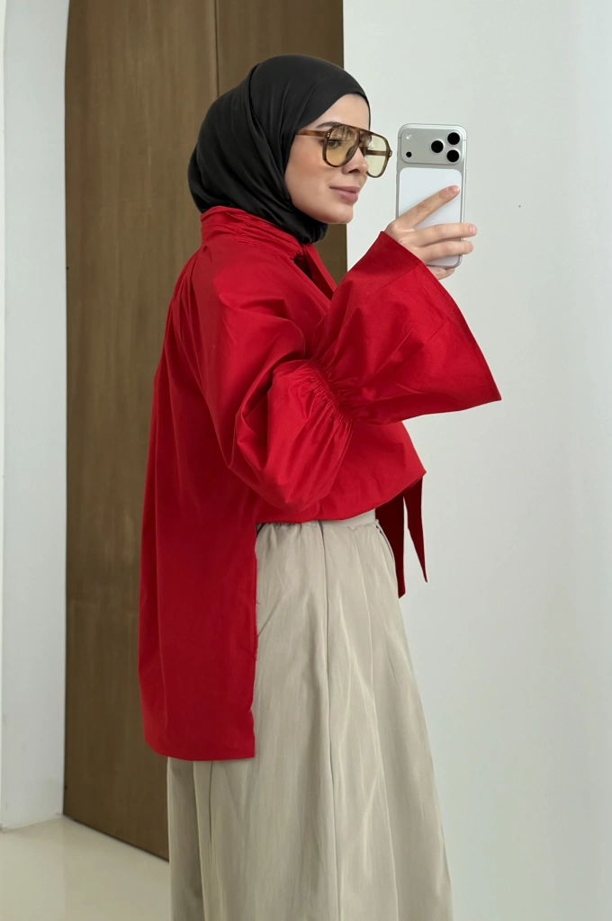 FİYONK GÖMLEK KIRMIZI