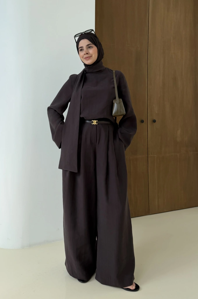 PALAZZO İKİLİ TAKIM kahve