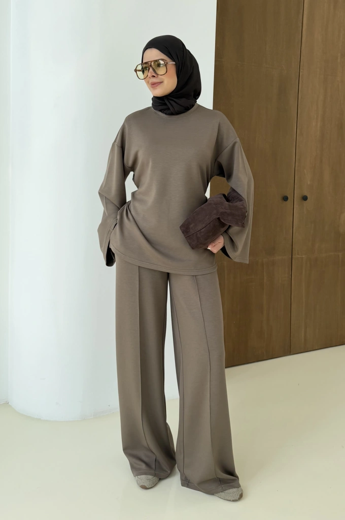 3586 SWEAT TAKIM BEL İPLİ haki