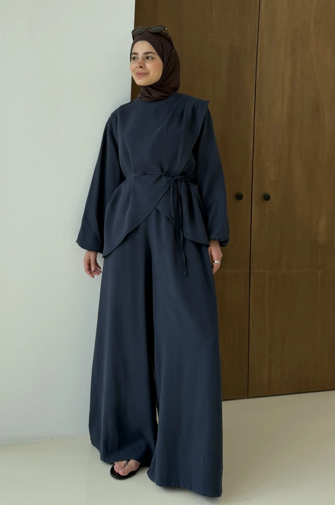 9118 ÇAPRAZ KAPAMALI TAKIM LACİVERT