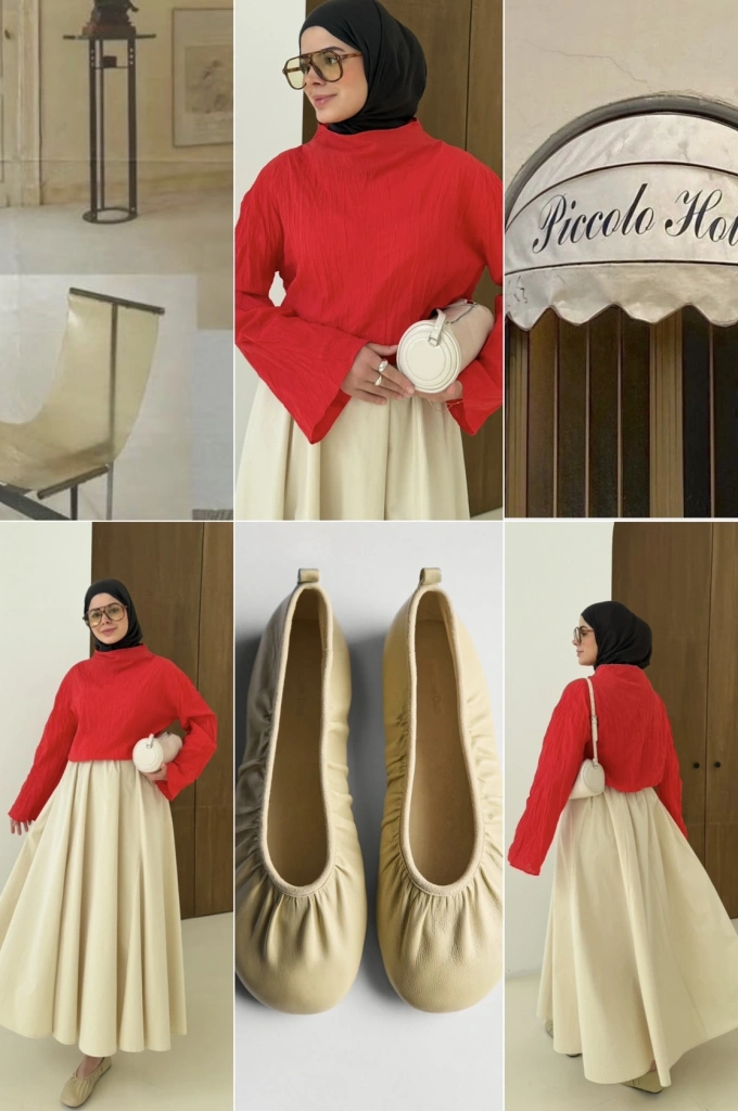 DİK YAKA VUAL GÖMLEK kırmızı