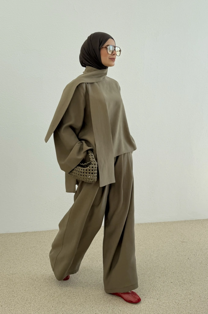 PALAZZO İKİLİ TAKIM yeşil