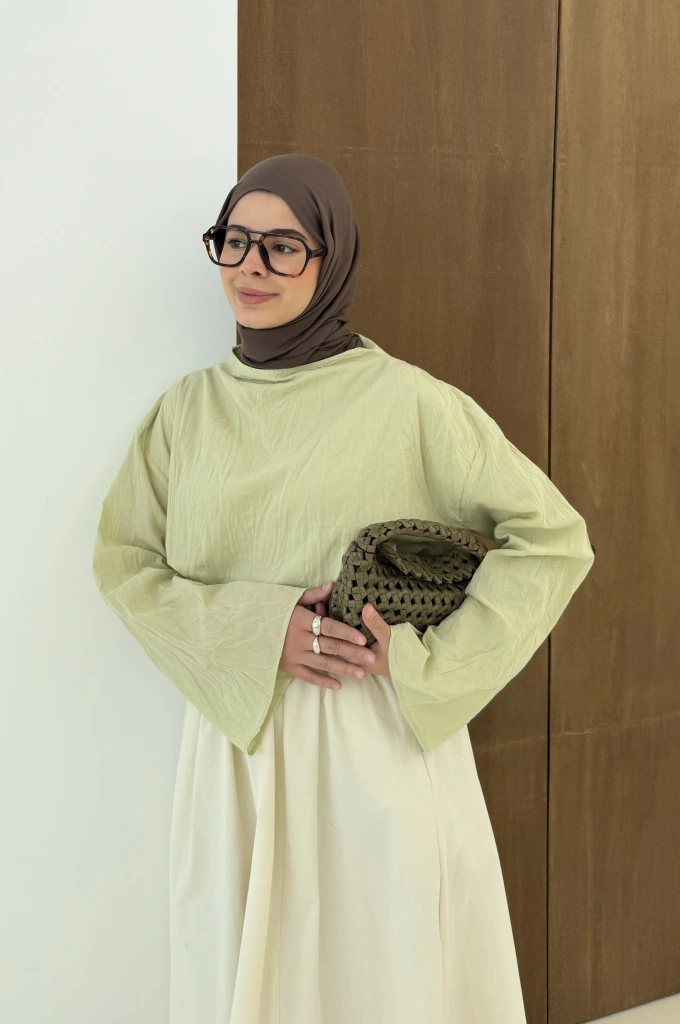 DİK YAKA VUAL GÖMLEK YEŞİL