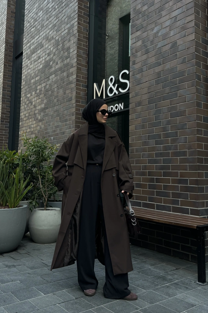 ACI KAHVE PREMİUM POLEVİSKON UZUN SALAŞ TRENÇKOT