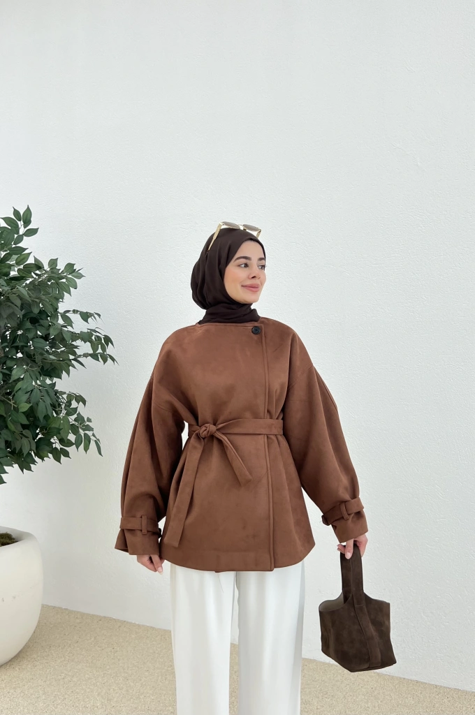 ALDEY SÜET CEKET kahve