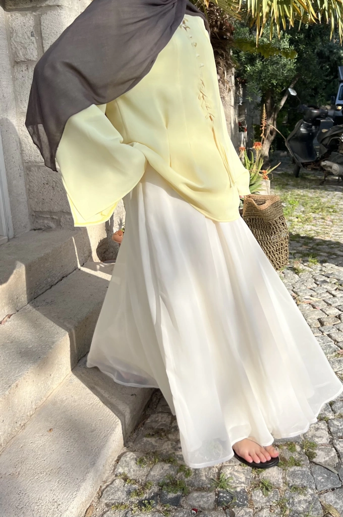 Etek sifon kırem