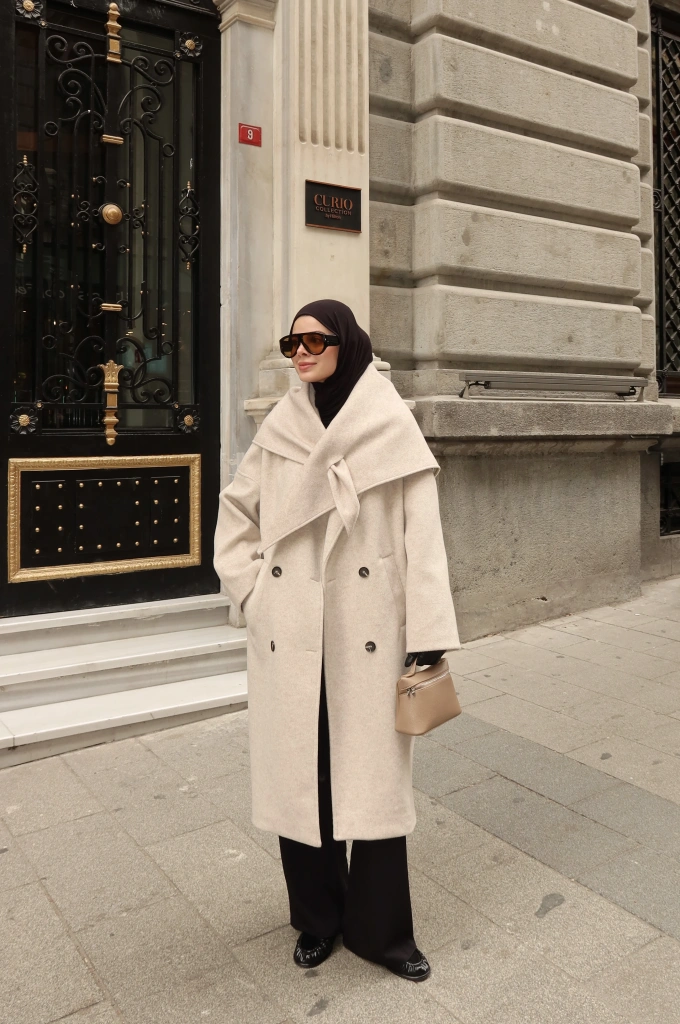 Seyyar atkı İTHAL kaban NATURAL taş