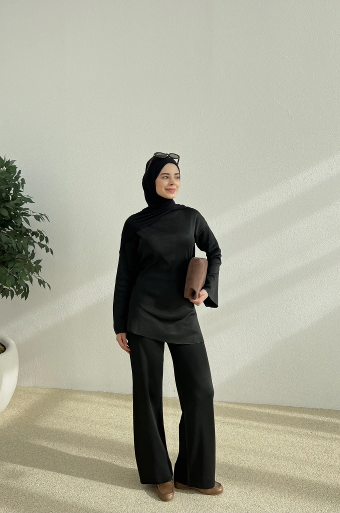 BEL DETAY KIŞLIK TAKIM siyah